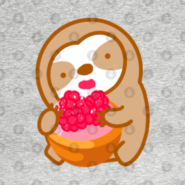 Cute Mini Raspberry Tart Sloth by theslothinme